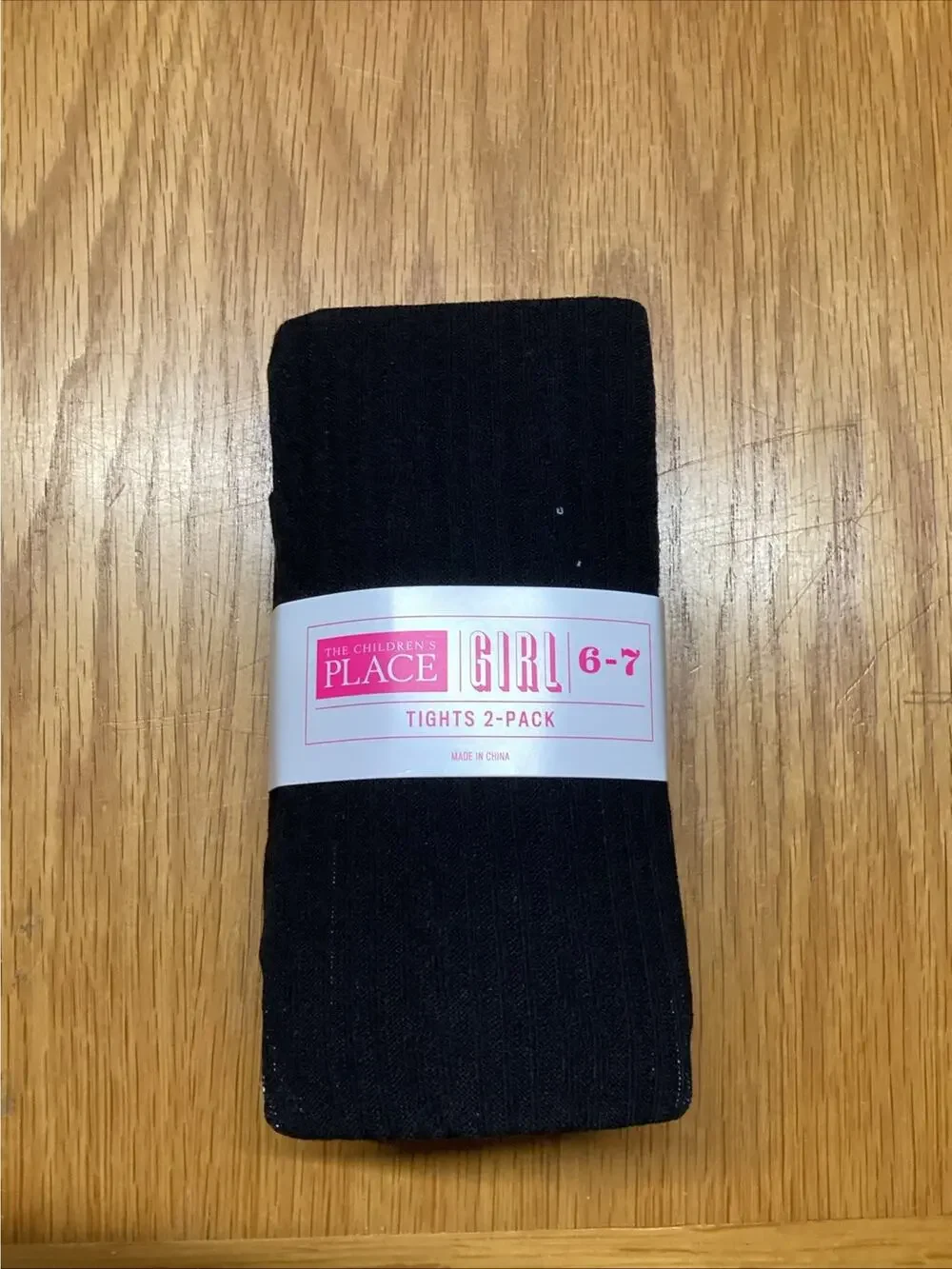 NEW The Children's Place 2-pack Black Tights Size 6-7